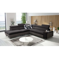Narożnik Prestige IX z funkcją spania i portem usb tkanina Freya 210.25 + Tauro 8207