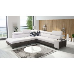 Narożnik Prestige IX z funkcją spania i portem usb tkanina Freya 210.24 + Tauro 8207