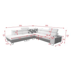 Esquina Prestige IX con función de cama y puerto USB - Suave al tacto, Freya 210.24 + Tauro 8207 Esquina Prestige IX con función de cama y puerto USB - Suave al tacto, Freya 210.24 + Tauro 8207
