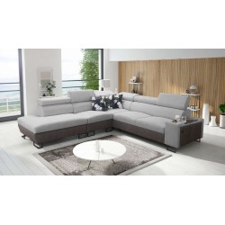 Narożnik Prestige IX z funkcją spania i portem usb tkanina Freya 210.20 + Tauro 8207