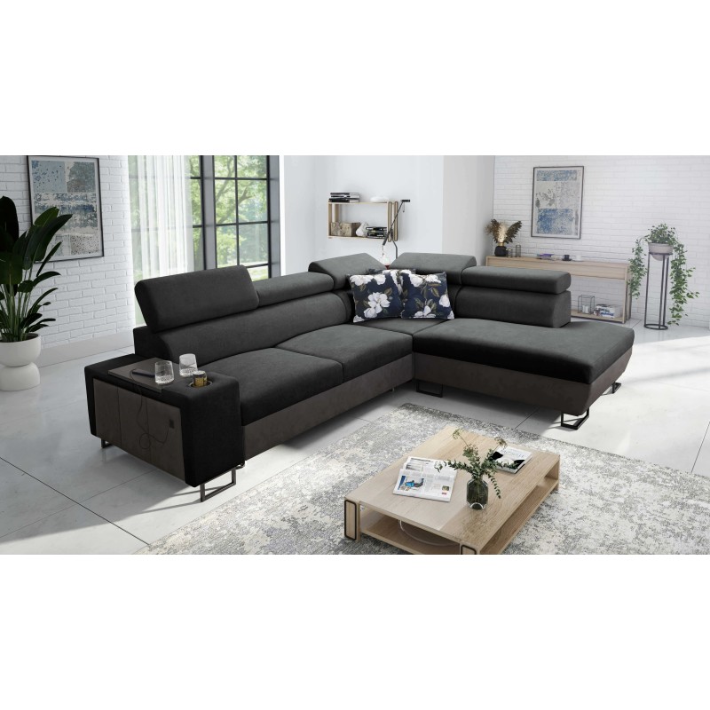 Prestige VII Corner Sofa with Soft to the Touch, Freya 210.24 + Tauro 8207 - elegance and functionality in one