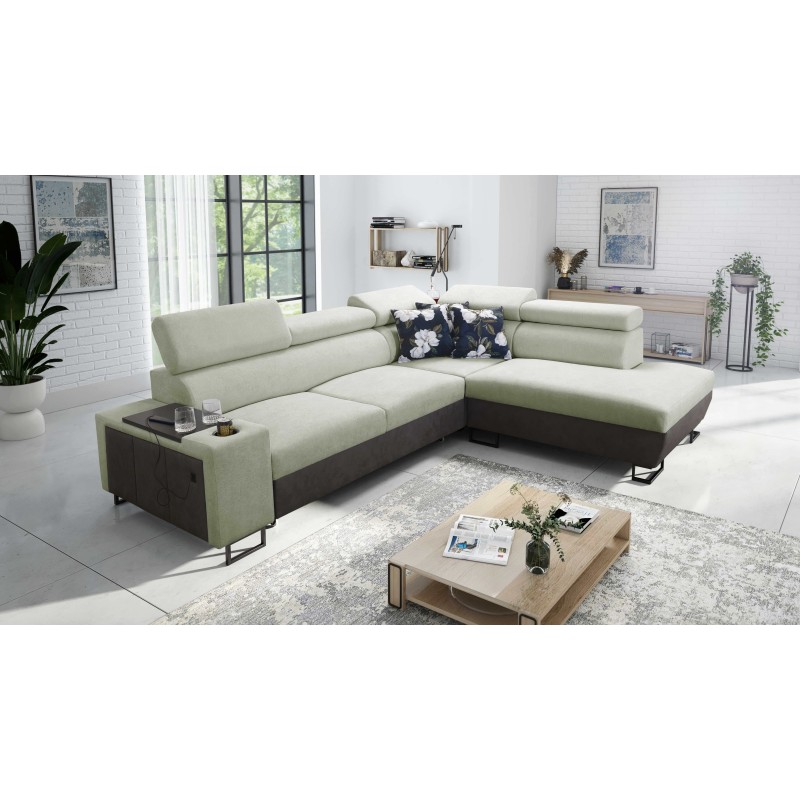 Prestige VII Corner Sofa with Soft to the Touch, Freya 210.11 + Tauro 8207 - elegance and functionality in one