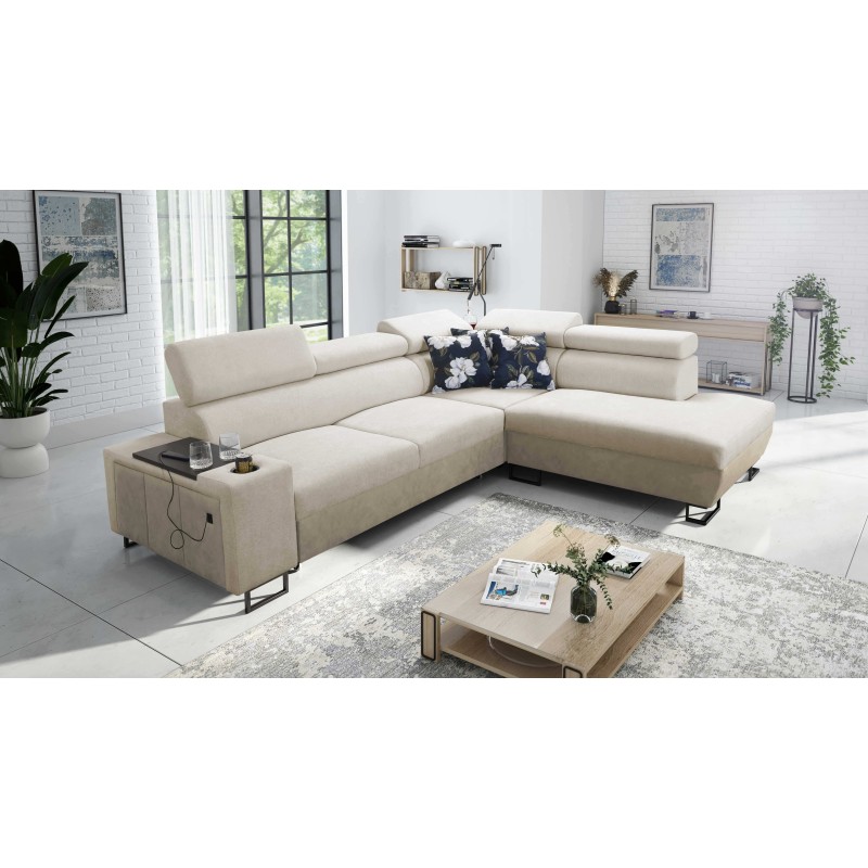 Corner sofa Prestige VII with Soft to the touch, Freya 210.02 + Tauro 8203 - elegance and functionality in one