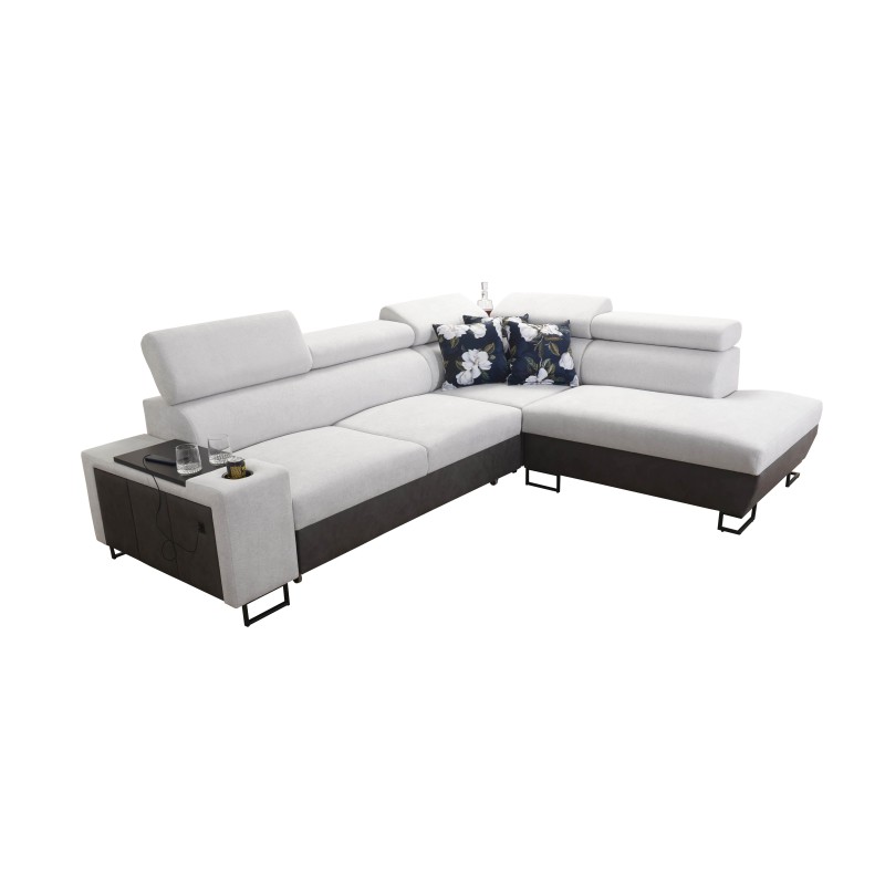 Narożnik Prestige VII z funkcją spania i portem usb tkanina Freya 210.18 + Tauro 8207 Narożnik Prestige VII z funkcją spania i portem usb tkanina Freya 210.18 + Tauro 8207