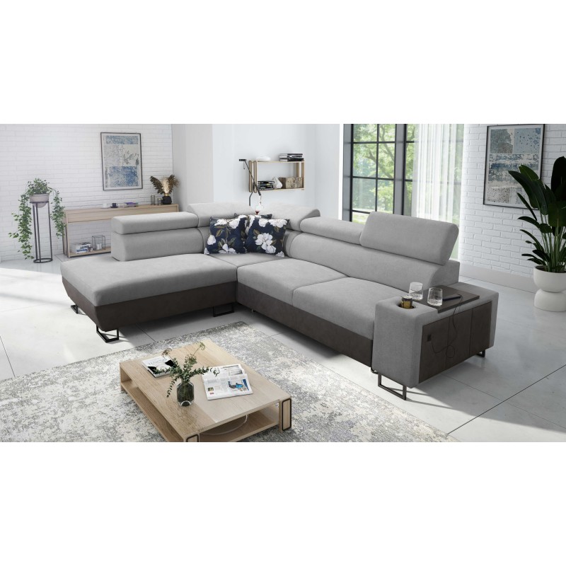 Prestige VII Corner Sofa with Soft to the Touch, Freya 210.20 + Tauro 8207 - elegance and functionality in one