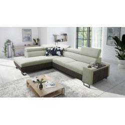 Narożnik Prestige VII z Miękka w dotyku, Freya 210.11 + Tauro 8207 - elegancja i funkcjonalność w jednym