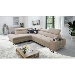 Narożnik Prestige VII z Miękka w dotyku, Freya 210.04 + Tauro 8203 - elegancja i funkcjonalność w jednym