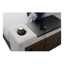 Narożnik Prestige VII z funkcją spania i portem usb tkanina Freya 210.18 + Tauro 8207 Narożnik Prestige VII z funkcją spania i portem usb tkanina Freya 210.18 + Tauro 8207