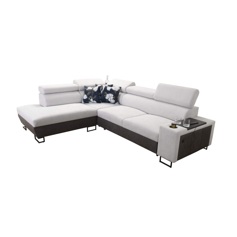 Narożnik Prestige VII z funkcją spania i portem usb tkanina Freya 210.18 + Tauro 8207 Narożnik Prestige VII z funkcją spania i portem usb tkanina Freya 210.18 + Tauro 8207