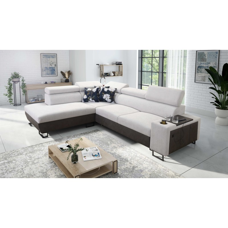 Prestige VII corner sofa with soft-touch, Freya 210.18 + Tauro 8207 - elegance and functionality in one