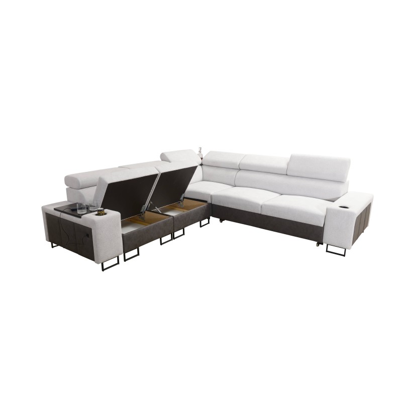 Narożnik Prestige III z funkcją spania i portem usb tkanina Freya 210.24 + Tauro 8207 Narożnik Prestige III z funkcją spania i portem usb tkanina Freya 210.24 + Tauro 8207