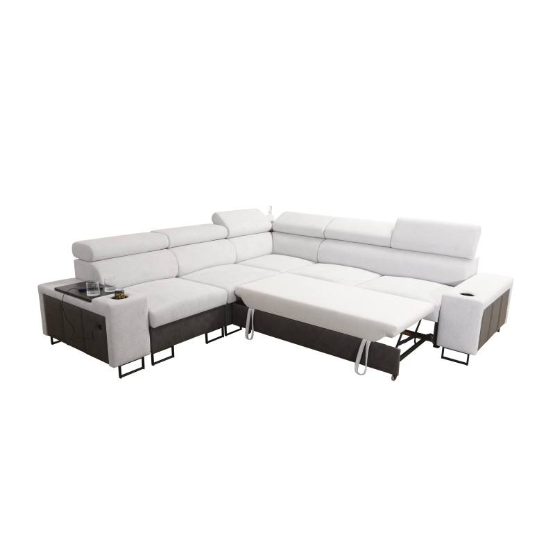 Prestige III Corner Sofa with Sleeping Function and USB Port - Soft to the Touch, Freya 210.20 + Tauro 8207 Prestige III Corner Sofa with Sleeping Function and USB Port - Soft to the Touch, Freya 210.20 + Tauro 8207