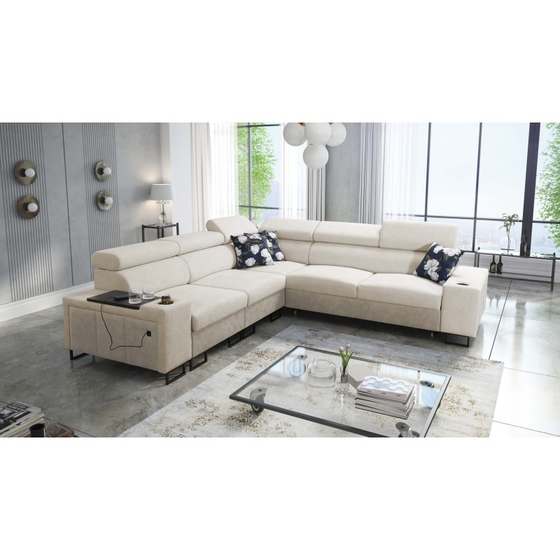 Prestige III corner sofa with a sleeping function and USB port - Soft to the touch, Freya 210.02 + Tauro 8203 Prestige III corner sofa with a sleeping function and USB port - Soft to the touch, Freya 210.02 + Tauro 8203
