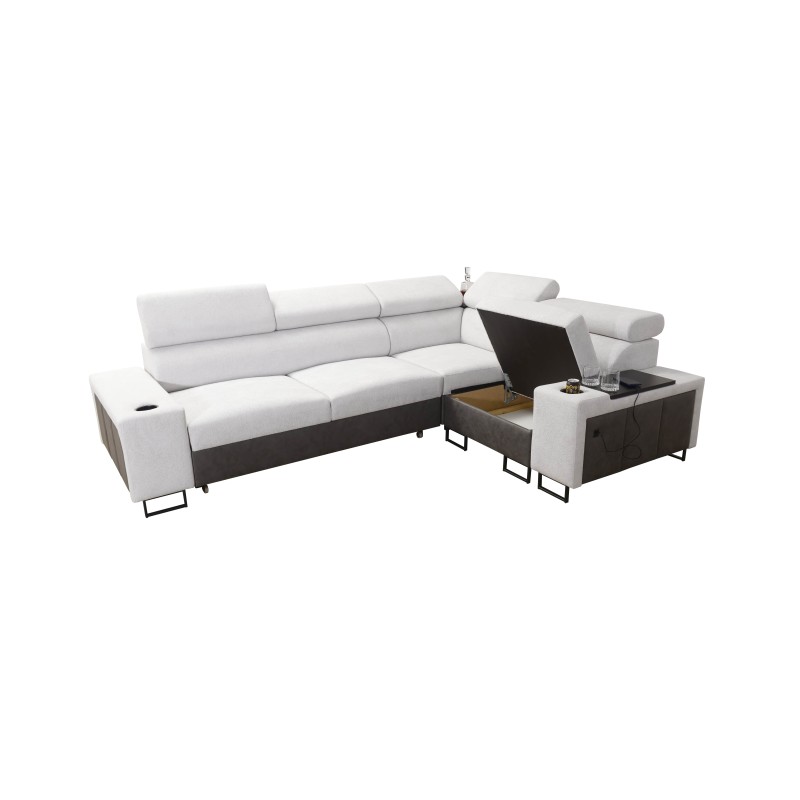 Narożnik Prestige II z funkcją spania i portem usb tkanina Freya 210.24 + Tauro 8207 Narożnik Prestige II z funkcją spania i portem usb tkanina Freya 210.24 + Tauro 8207