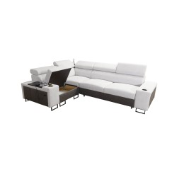Narożnik Prestige II z funkcją spania i portem usb tkanina Freya 210.08 + Tauro 8203 Narożnik Prestige II z funkcją spania i portem usb tkanina Freya 210.08 + Tauro 8203