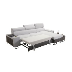 Narożnik Prestige I Maxi z funkcją spania i portem usb tkanina Freya 210.24 + Tauro 8207 Narożnik Prestige I Maxi z funkcją spania i portem usb tkanina Freya 210.24 + Tauro 8207
