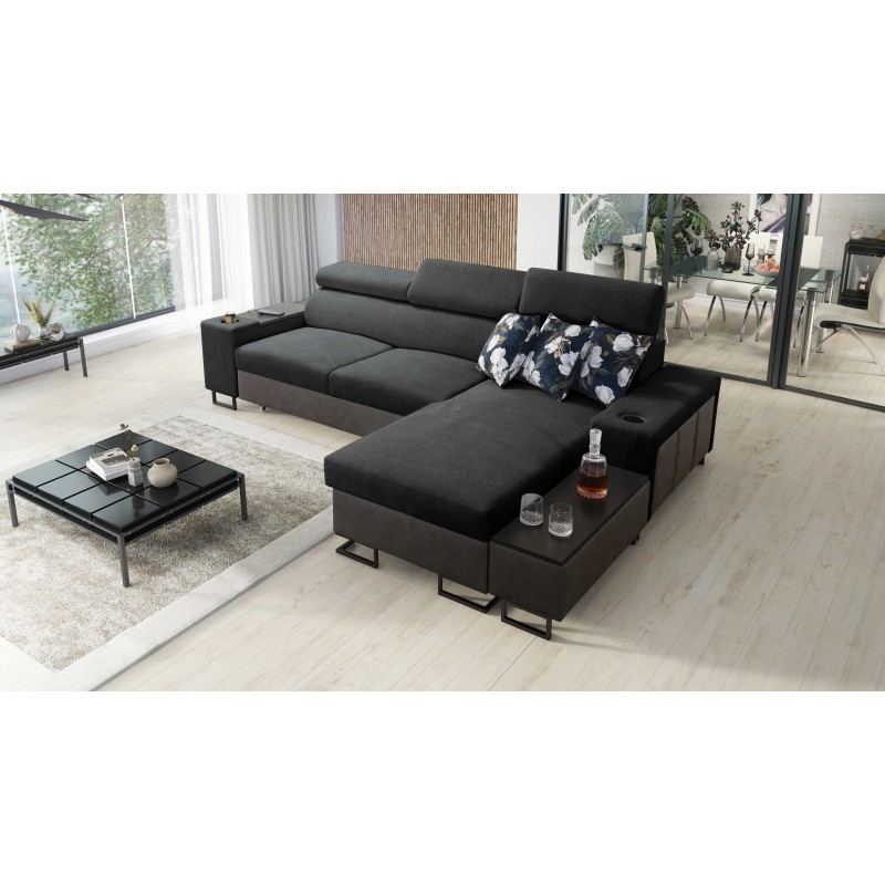 Narożnik Prestige I Maxi z funkcją spania i portem usb tkanina Freya 210.24 + Tauro 8207 Narożnik Prestige I Maxi z funkcją spania i portem usb tkanina Freya 210.24 + Tauro 8207