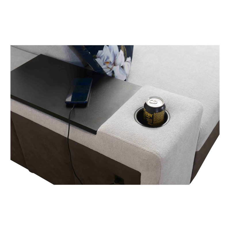 Narożnik Prestige I Maxi z funkcją spania i portem usb tkanina Freya 210.02 + Tauro 8203 Narożnik Prestige I Maxi z funkcją spania i portem usb tkanina Freya 210.02 + Tauro 8203