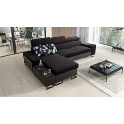 Narożnik Prestige I Maxi z funkcją spania i portem usb tkanina Freya 210.25 + Tauro 8207