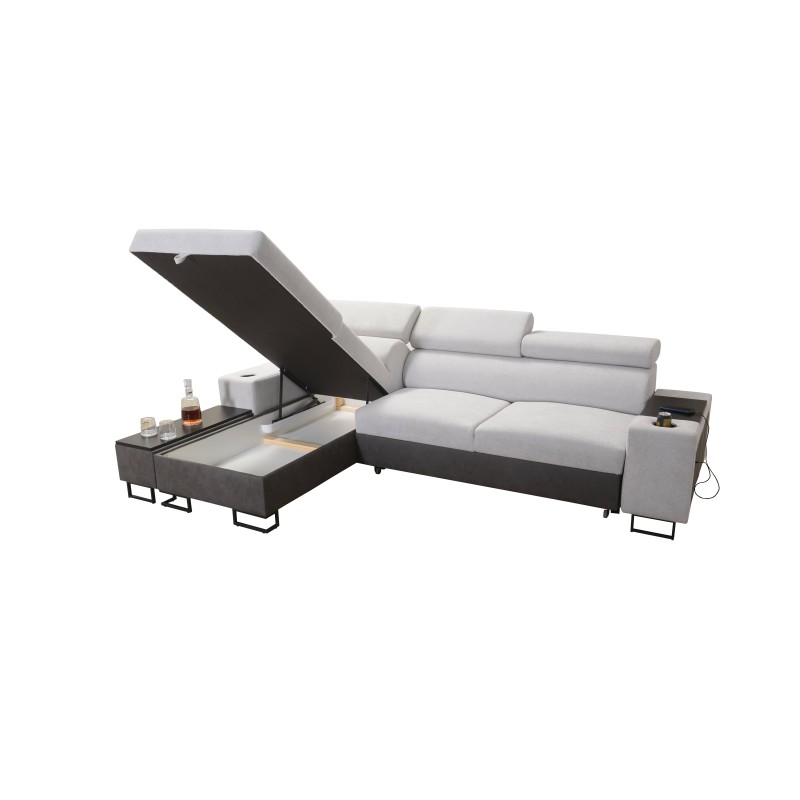 Narożnik Prestige I Maxi z funkcją spania i portem usb tkanina Freya 210.24 + Tauro 8207 Narożnik Prestige I Maxi z funkcją spania i portem usb tkanina Freya 210.24 + Tauro 8207