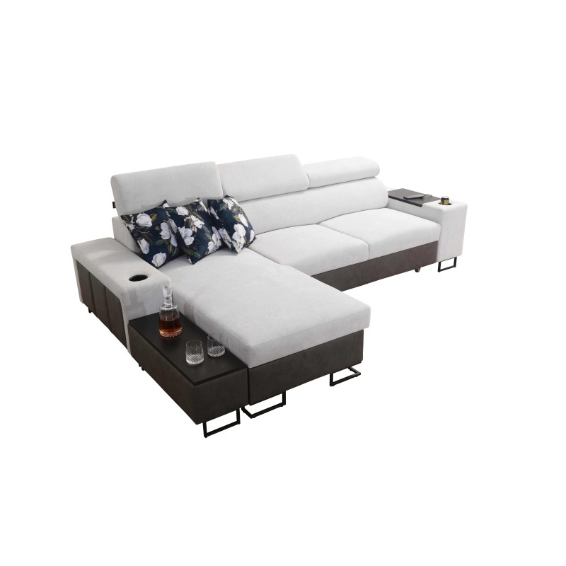 Prestige I Maxi corner sofa with sleeping function and USB port - Soft to the touch, Freya 210.23 + Tauro 8207 Prestige I Maxi corner sofa with sleeping function and USB port - Soft to the touch, Freya 210.23 + Tauro 8207
