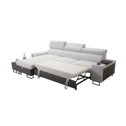 Narożnik Prestige I Maxi z funkcją spania i portem usb tkanina Freya 210.11 + Tauro 8207 Narożnik Prestige I Maxi z funkcją spania i portem usb tkanina Freya 210.11 + Tauro 8207