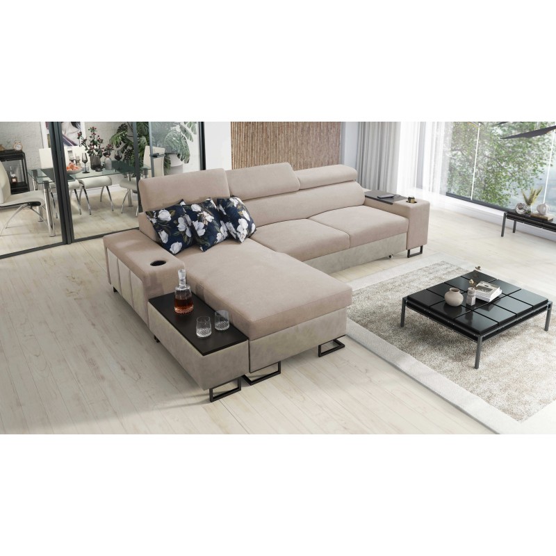 Corner Sofa Prestige I Maxi with a sleeping function and USB port - Soft to the touch, Freya 210.04 + Tauro 8203 Corner Sofa Prestige I Maxi with a sleeping function and USB port - Soft to the touch, Freya 210.04 + Tauro 8203