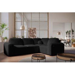 Monaco II corner sofa with a sleeping function in Velour fabric, Velo 637 - elegance and functionality in one