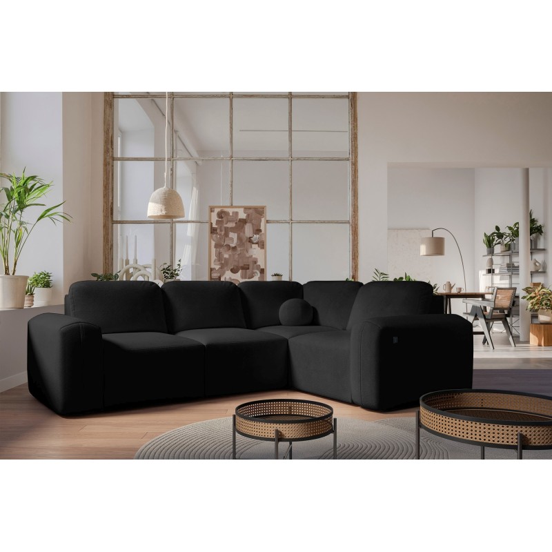 Monaco II corner sofa with a sleeping function in Velour fabric, Velo 637 - elegance and functionality in one Monaco II corner sofa with a sleeping function in Velour fabric, Velo 637 - elegance and functionality in one