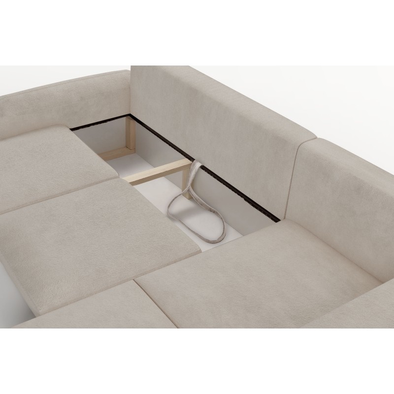 Monaco II corner sofa with a sleeping function in Velour fabric, Velo 632 - elegance and functionality in one Monaco II corner sofa with a sleeping function in Velour fabric, Velo 632 - elegance and functionality in one