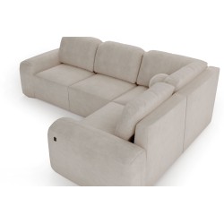 Monaco II corner sofa with a sleeping function in Velour fabric, Velo 632 - elegance and functionality in one Monaco II corner sofa with a sleeping function in Velour fabric, Velo 632 - elegance and functionality in one