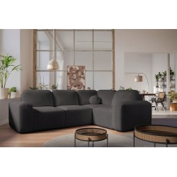 Monaco II corner sofa with a sleeping function in Velour fabric, Velo 635 - elegance and functionality in one