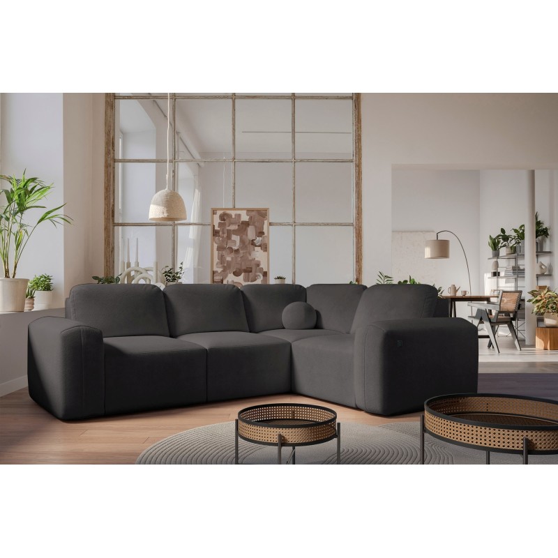 Monaco II corner sofa with a sleeping function in Velour fabric, Velo 635 - elegance and functionality in one Monaco II corner sofa with a sleeping function in Velour fabric, Velo 635 - elegance and functionality in one