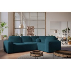 Monaco II corner sofa with a sleeping function in Velvet fabric, Velo 631 - elegance and functionality in one