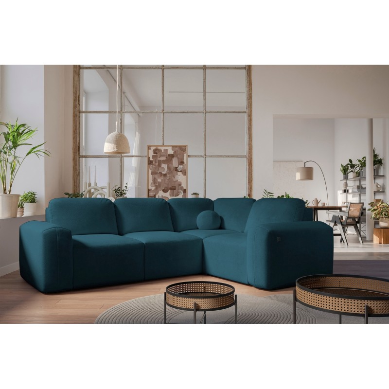 Monaco II corner sofa with a sleeping function in Velvet fabric, Velo 631 - elegance and functionality in one Monaco II corner sofa with a sleeping function in Velvet fabric, Velo 631 - elegance and functionality in one