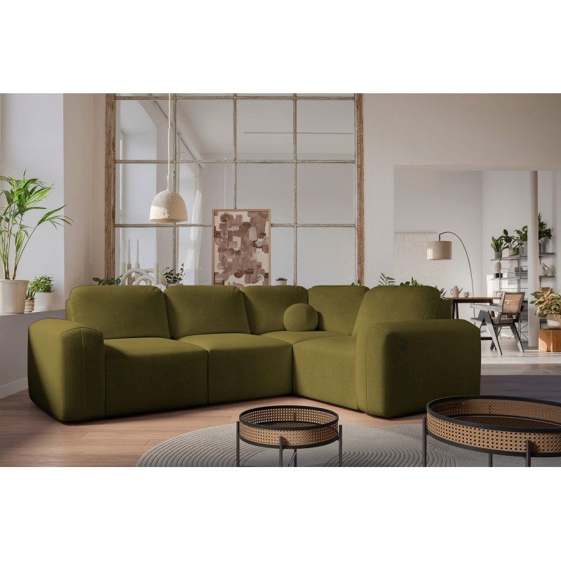Monaco II corner sofa with sleeping function in Velor fabric, Velo 629 - elegance and functionality in one Monaco II corner sofa with sleeping function in Velor fabric, Velo 629 - elegance and functionality in one