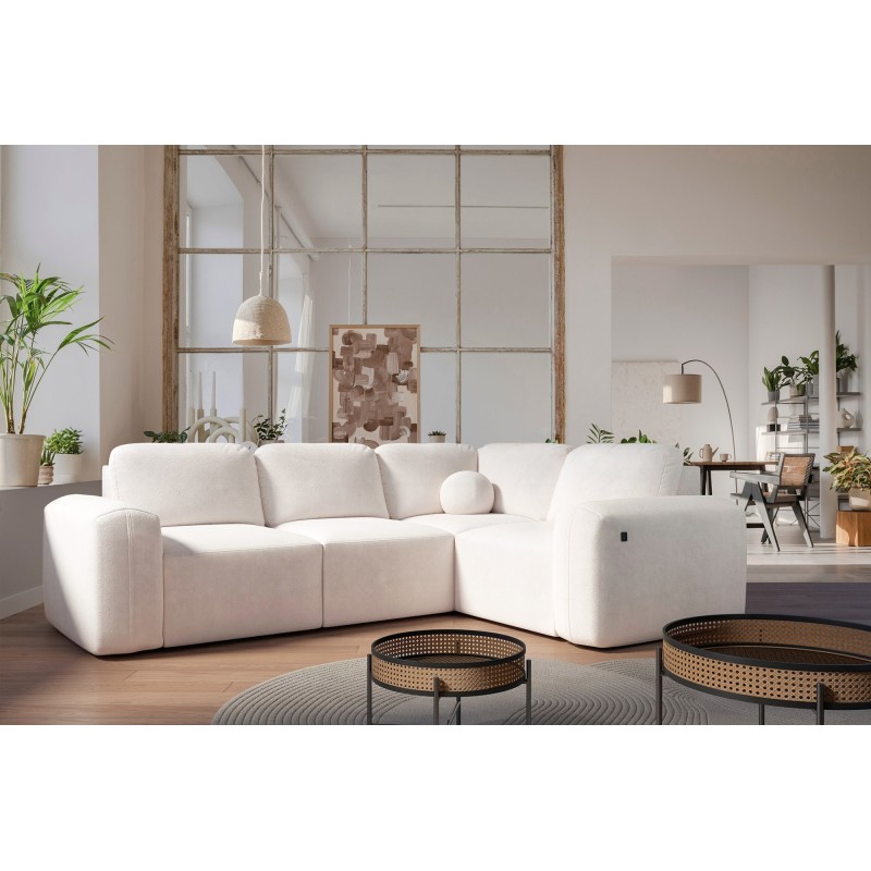 Monaco II Corner Sofa with Sleeping Function in Velvet Fabric, Velo 621 - Elegance and Functionality in One Monaco II Corner Sofa with Sleeping Function in Velvet Fabric, Velo 621 - Elegance and Functionality in One