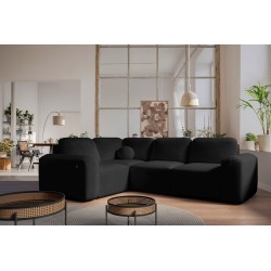 Monaco II corner sofa with a sleeping function in Velour fabric, Velo 637 - elegance and functionality in one