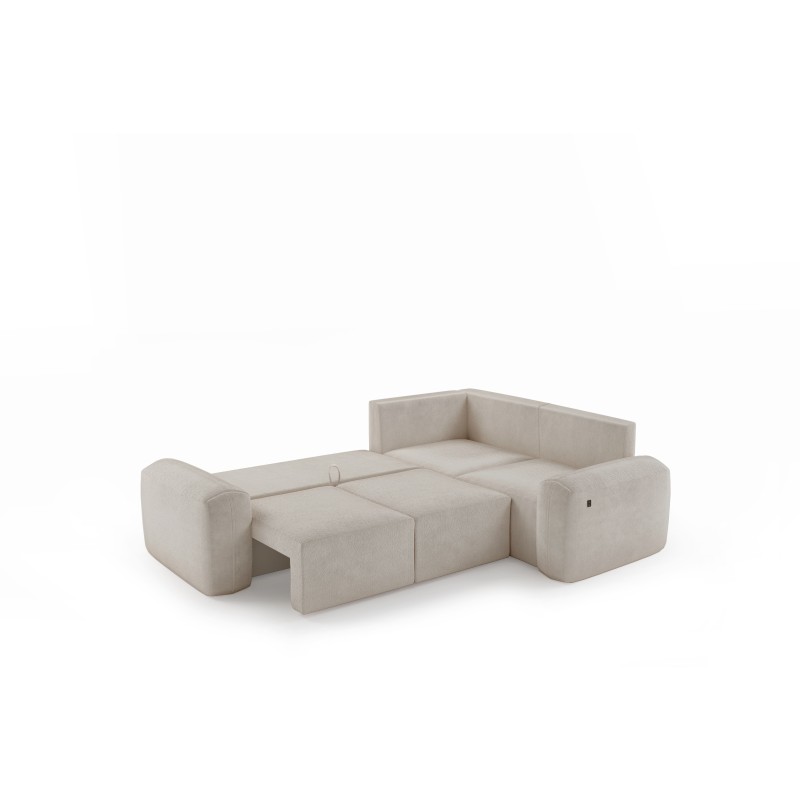 Monaco II corner sofa with a sleeping function in Velour fabric, Velo 632 - elegance and functionality in one Monaco II corner sofa with a sleeping function in Velour fabric, Velo 632 - elegance and functionality in one