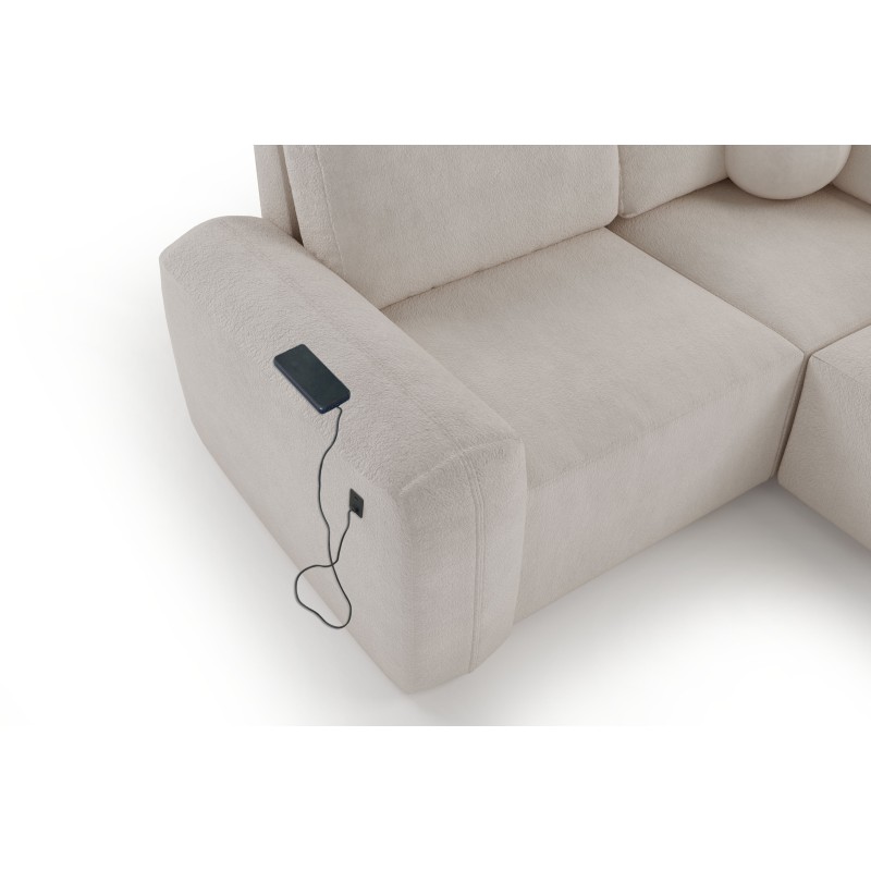 Monaco II corner sofa with a sleeping function in Velour fabric, Velo 632 - elegance and functionality in one Monaco II corner sofa with a sleeping function in Velour fabric, Velo 632 - elegance and functionality in one