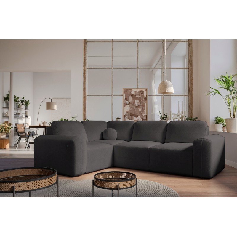 Monaco II corner sofa with a sleeping function in Velour fabric, Velo 635 - elegance and functionality in one Monaco II corner sofa with a sleeping function in Velour fabric, Velo 635 - elegance and functionality in one