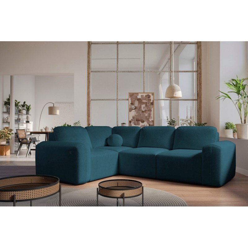 Esquinero Monaco II con función de cama en tela de terciopelo, Velo 631: elegancia y funcionalidad en uno. Esquinero Monaco II con función de cama en tela de terciopelo, Velo 631: elegancia y funcionalidad en uno.