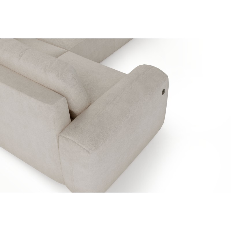 Monaco II Corner Sofa with Sleeping Function in Velvet Fabric, Velo 621 - Elegance and Functionality in One Monaco II Corner Sofa with Sleeping Function in Velvet Fabric, Velo 621 - Elegance and Functionality in One