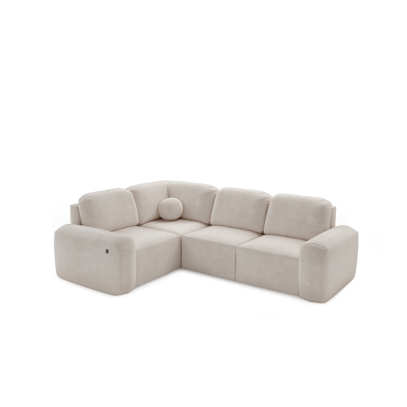 Monaco II Corner Sofa with Sleeping Function in Velvet Fabric, Velo 621 - Elegance and Functionality in One Monaco II Corner Sofa with Sleeping Function in Velvet Fabric, Velo 621 - Elegance and Functionality in One