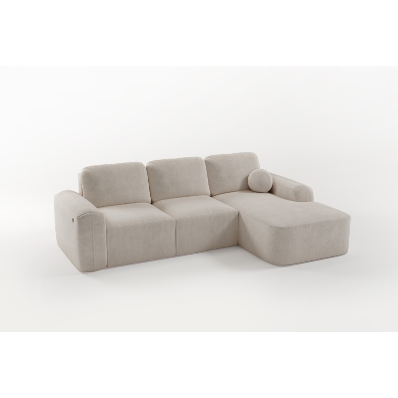 Elegant Monaco I Corner Sofa with Sleeping Function, Upholstered in Velvet Fabric, Velo 637 Elegant Monaco I Corner Sofa with Sleeping Function, Upholstered in Velvet Fabric, Velo 637