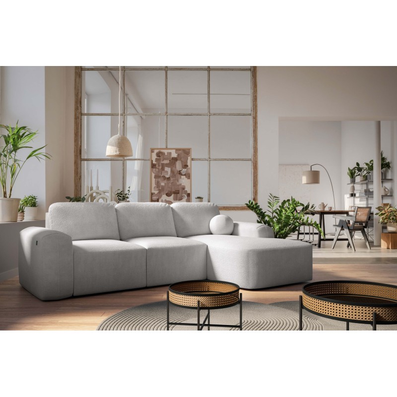 Elegant Monaco I corner sofa with sleeping function, upholstered in Velvet fabric, Velo 632. Elegant Monaco I corner sofa with sleeping function, upholstered in Velvet fabric, Velo 632.