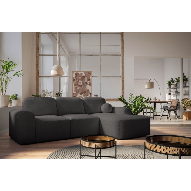 Elegante Sofá Esquinero Monaco I con función para dormir, tapizado en tela de terciopelo, Velo 635 Elegante Sofá Esquinero Monaco I con función para dormir, tapizado en tela de terciopelo, Velo 635
