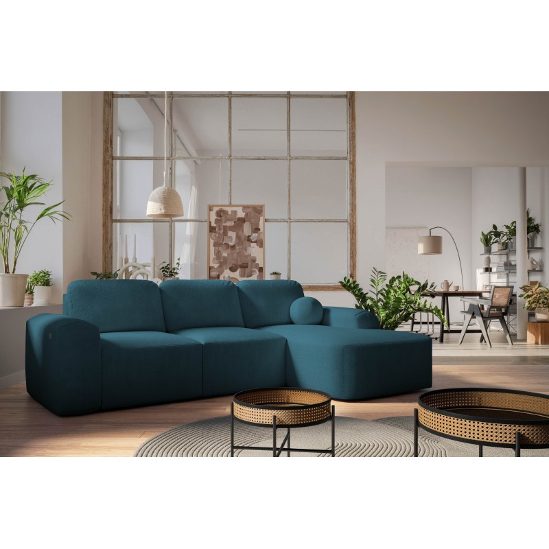 Elegant Corner Sofa Monaco I with Sleeping Function, Upholstered in Velvet Fabric, Velo 631 Elegant Corner Sofa Monaco I with Sleeping Function, Upholstered in Velvet Fabric, Velo 631