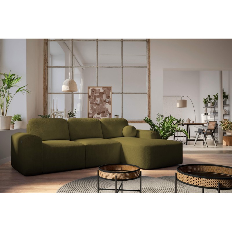 Elegant Monaco I Corner Sofa with Sleeping Function, Upholstered in Velvet Fabric, Velo 629 Elegant Monaco I Corner Sofa with Sleeping Function, Upholstered in Velvet Fabric, Velo 629
