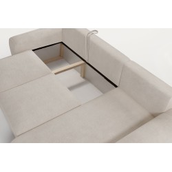 Elegant Monaco I Corner Sofa with a sleeping function, upholstered in Velvet fabric, Velo 625 Elegant Monaco I Corner Sofa with a sleeping function, upholstered in Velvet fabric, Velo 625